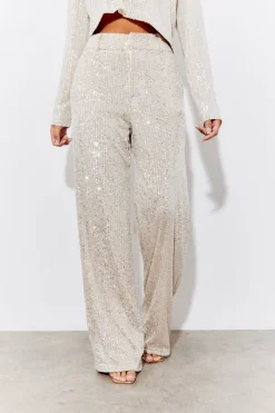 Sequin Wide Leg Trouser|In the Style Best