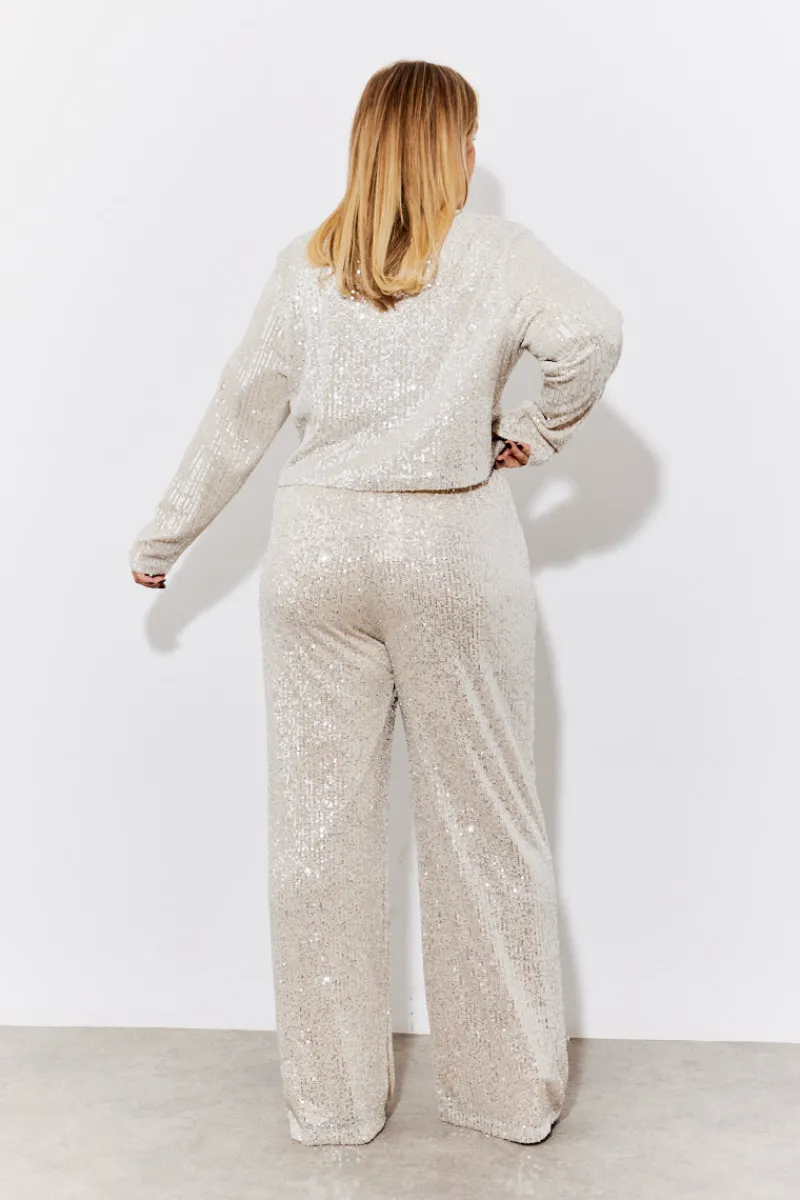 Sequin Wide Leg Trouser|In the Style Best
