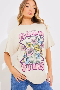 Good Times Motif T-Shirt|In The Style Sale