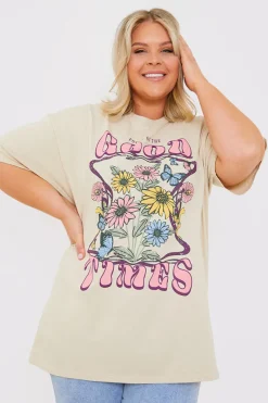 Good Times Motif T-Shirt|In The Style Sale