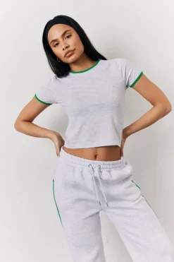 Marl 90's Crew Neck T Shirt|Fits Hot