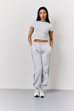 Marl Side Stripe Cuffed Co-Ord Jogger|Fits Sale