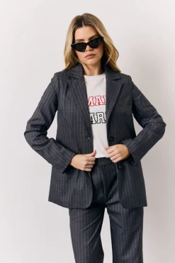 Pinstripe Tailored Blazer|In the Style Clearance