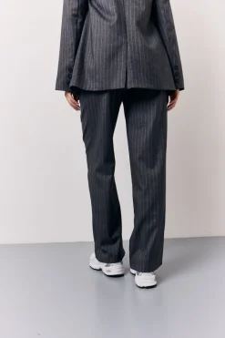 Pinstripe Wide Leg Tailored Trouser|In the Style Sale