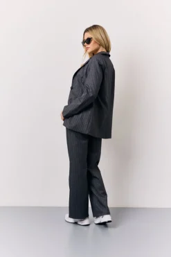 Pinstripe Wide Leg Tailored Trouser|In the Style Sale