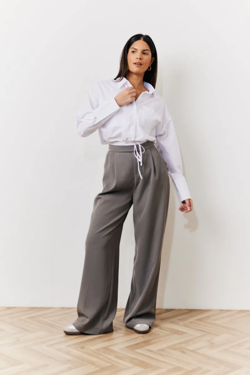Waistband Detail Tailored Trouser|In The Style Online