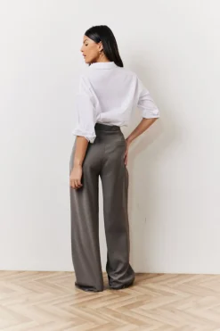 Waistband Detail Tailored Trouser|In The Style Online