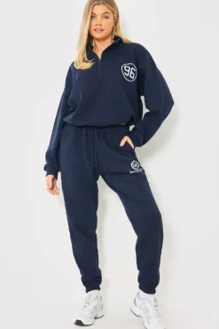 Half Zip '96' Printed Toggle Sweater|In the Style Best