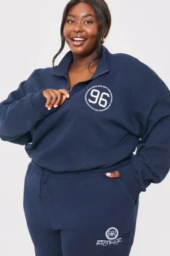 Half Zip '96' Printed Toggle Sweater|In the Style Best