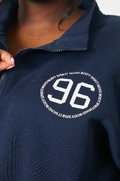 Half Zip '96' Printed Toggle Sweater|In the Style Best