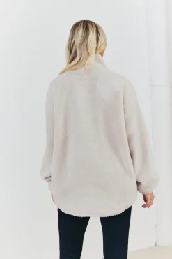 Half Zip Borg Pull Over Jacket|In the Style Hot