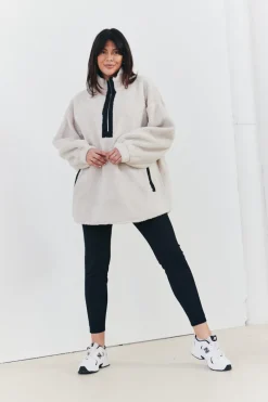 Half Zip Borg Pull Over Jacket|In the Style Hot