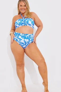 Halter Neck Tropical Print Bikini Top|In the Style Online