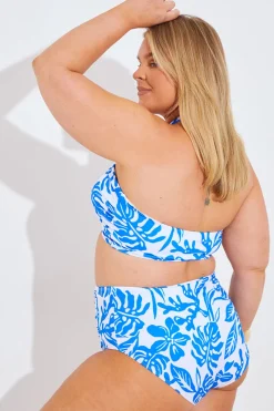 Halter Neck Tropical Print Bikini Top|In the Style Online