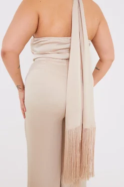 Halter Neck Wide Leg Jumpsuit|In the Style Discount
