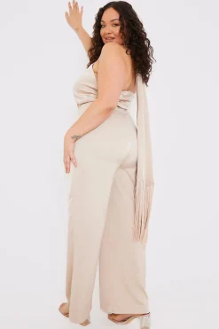 Halter Neck Wide Leg Jumpsuit|In the Style Discount