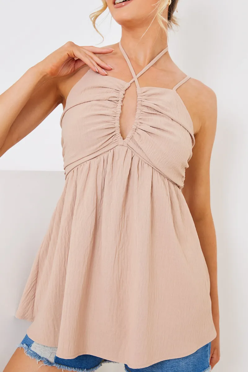 Halterneck Cami Top|In the Style Online