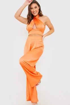 Halterneck Cross Over Top|In The Style Clearance