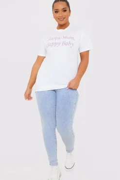 Happy Mum Happy Baby Slogan Tee|In the Style Online
