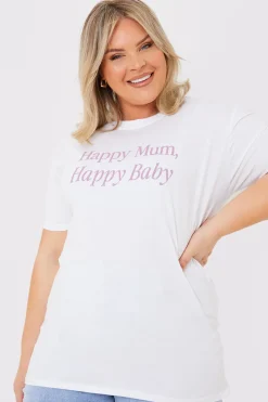 Happy Mum Happy Baby Slogan Tee|In the Style Online
