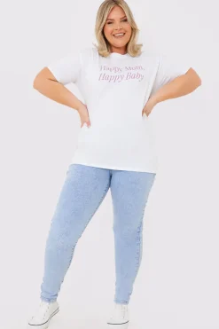 Happy Mum Happy Baby Slogan Tee|In the Style Online