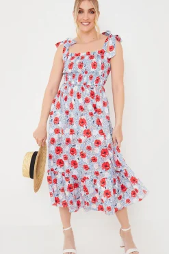 Henley Red Poppy Dress|In the Style New