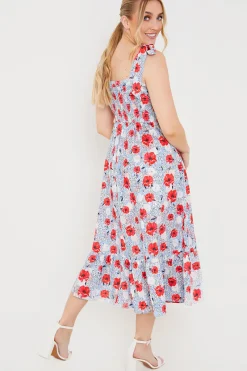 Henley Red Poppy Dress|In the Style New