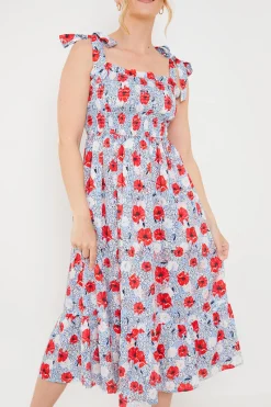 Henley Red Poppy Dress|In the Style New