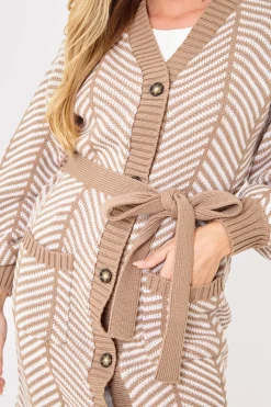 Herringbone Belted Cardigan|In the Style Best
