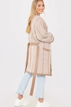 Herringbone Belted Cardigan|In the Style Best