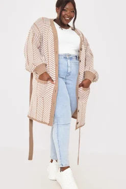 Herringbone Belted Cardigan|In the Style Best