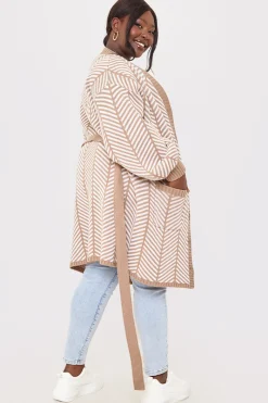 Herringbone Belted Cardigan|In the Style Best