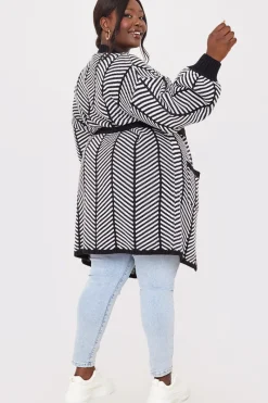 Herringbone Belted Cardigan|In the Style Best