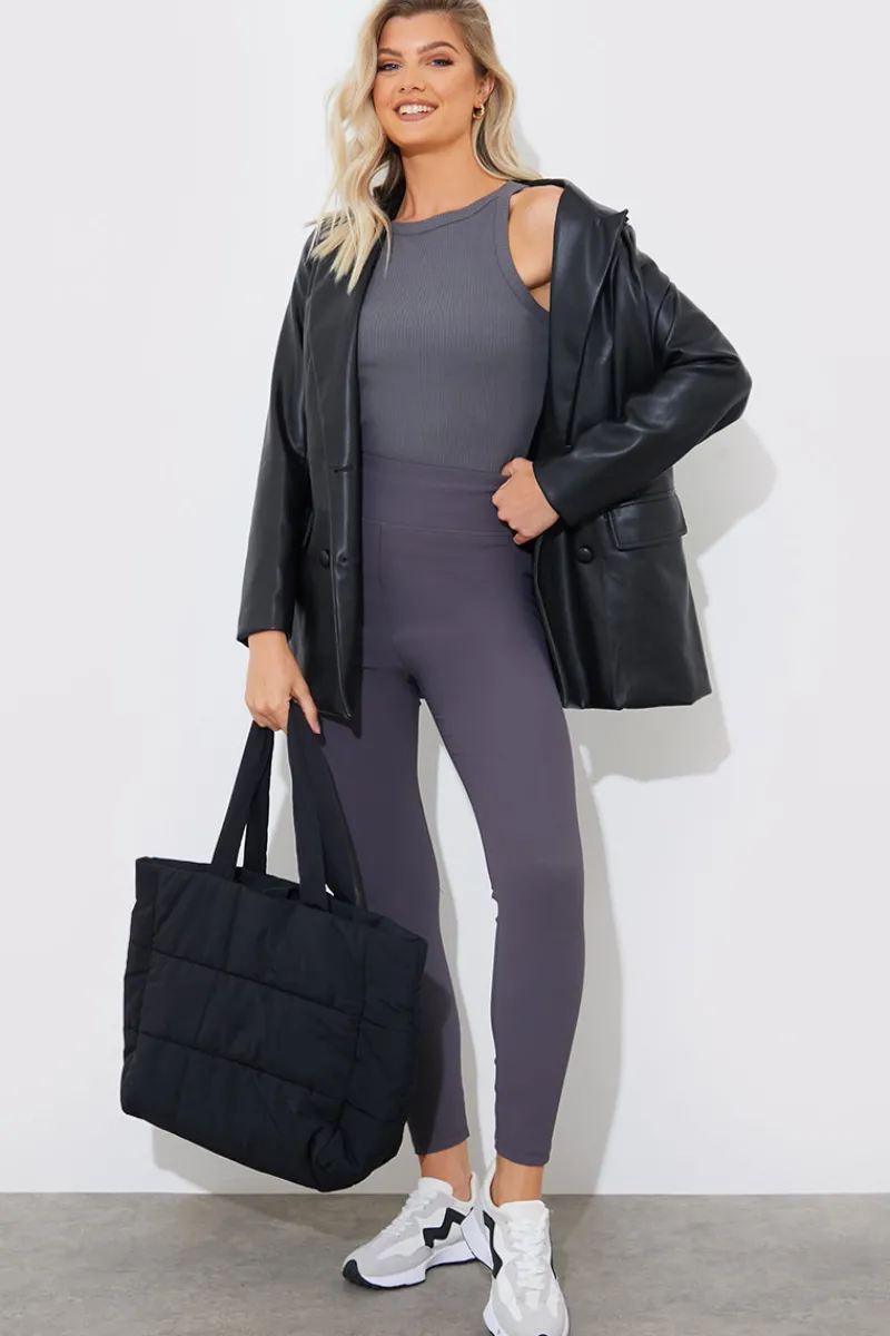 High Waisted Sculpt and Control Ribbed Leggings|Fits Best