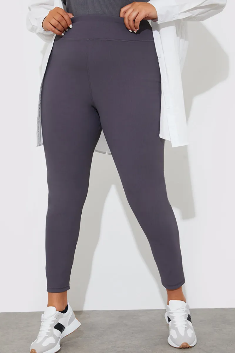 High Waisted Sculpt and Control Ribbed Leggings|Fits Best