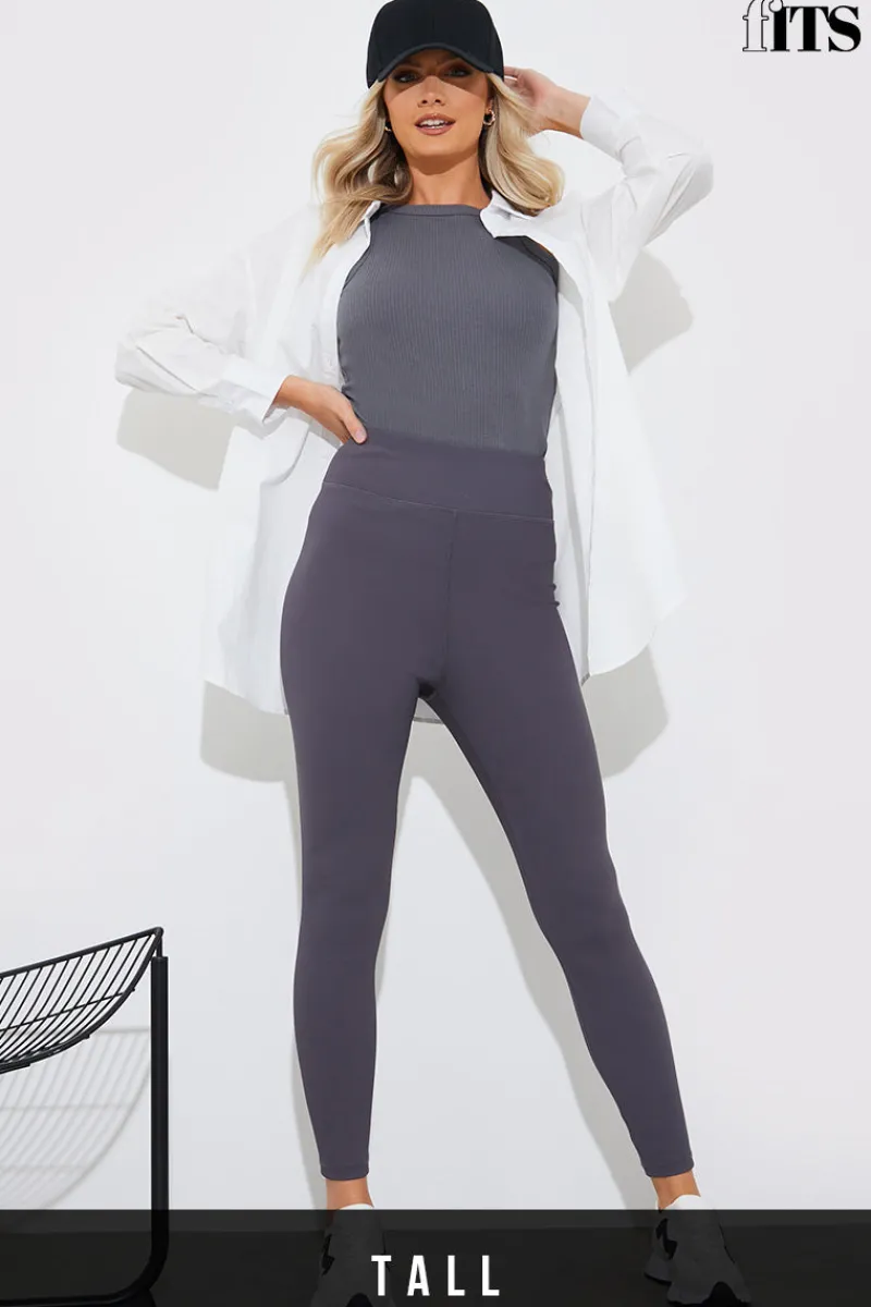 High Waisted Sculpt and Control Ribbed Leggings|Fits Best