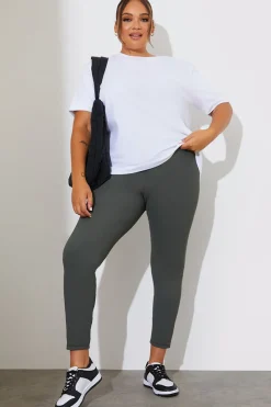 High Waisted Sculpt and Control Ribbed Leggings|Fits Best