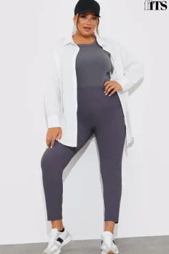 High Waisted Sculpt and Control Ribbed Leggings|Fits Best
