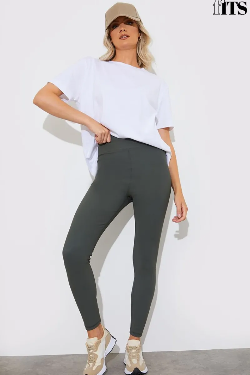 High Waisted Sculpt and Control Ribbed Leggings|Fits Best