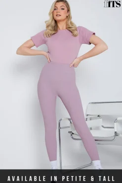 High Waisted Sculpting Ribbed Leggings|Fits Clearance
