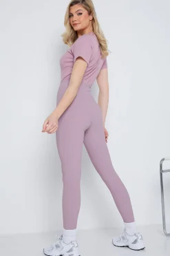 High Waisted Sculpting Ribbed Leggings|Fits Clearance