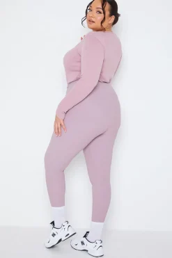 High Waisted Sculpting Ribbed Leggings|Fits Clearance