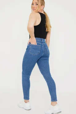 High Waisted Stretch Skinny Jeans|In the Style Outlet