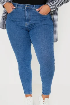 High Waisted Stretch Skinny Jeans|In the Style Outlet