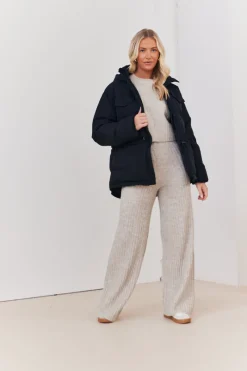 Hooded Drawstring Waist Puffer Coat|In the Style Hot
