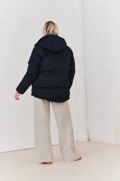 Hooded Drawstring Waist Puffer Coat|In the Style Hot