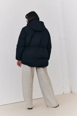 Hooded Drawstring Waist Puffer Coat|In the Style Hot
