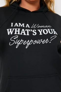 I am a Woman. What's your superpower?' Slogan Hoodie|In The Style Hot