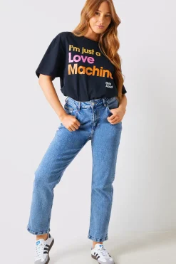 I'm Just A Love Machine' Girls Aloud Slogan T-Shirt|In The Style Discount