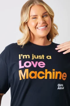 I'm Just A Love Machine' Girls Aloud Slogan T-Shirt|In The Style Discount